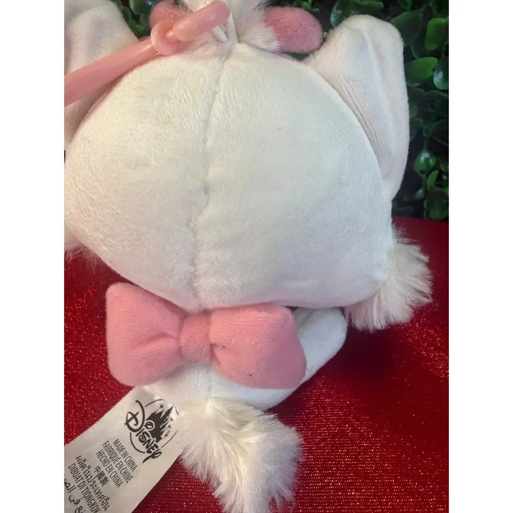 Disney Parks Marie Plush Keychain Aristocats Pink Bow Blue Eyes Backpack Clip